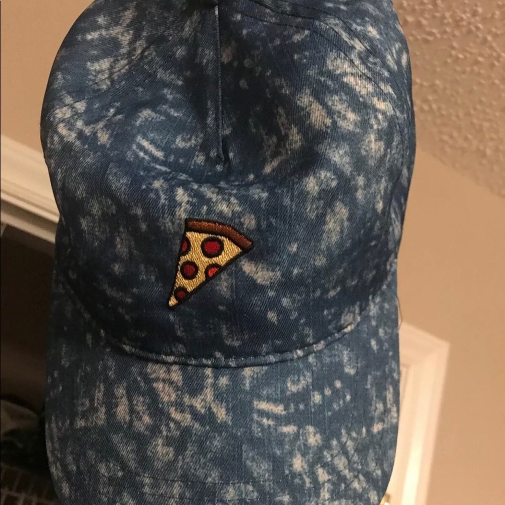 Blue pizza hat cap unisex one size fits all